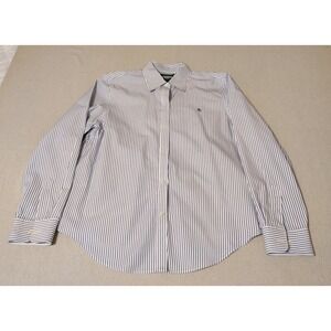 Lauren Ralph Lauren Classic Fit Striped Non Iron Button Down Shirt Mens L RR